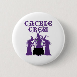 Cackle Crew Medieval Halloween Witch Witch Ronde Button 5,7 Cm