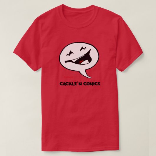 Cackle'N Comics Mannen 100% katoen T-Shirt (Design voorkant)