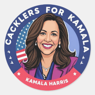 Cacklers voor Kamala Ronde Sticker