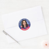 Cacklers voor Kamala Ronde Sticker (Envelop)