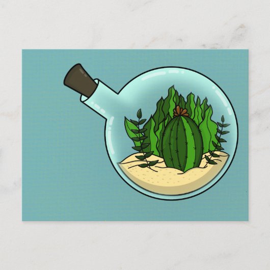Cact in het glas briefkaart (Voorkant)