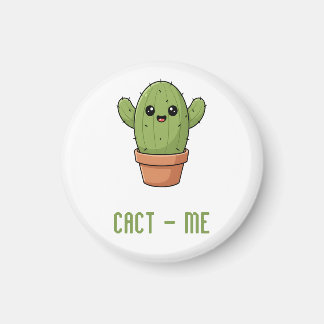 Cact-Us Funny Cactus Couple Pun Anniversary Gift Magneet