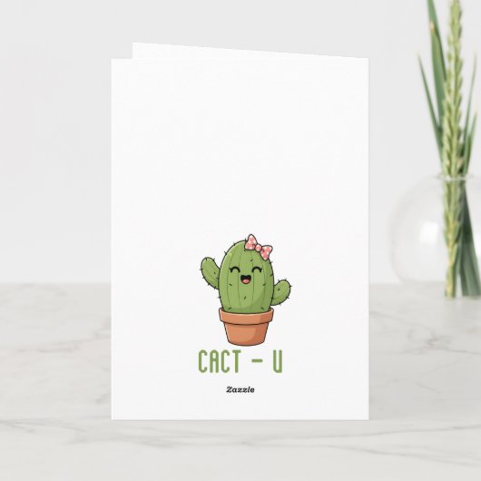 Cact-Us Grappig Cactus Koppel Grappige Verjaardags Kaart (Achterkant)