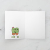 Cact-Us Grappig Cactus Koppel Grappige Verjaardags Kaart (Binnen)