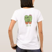 Cact-Us Grappig Cactus Koppel Grappige Verjaardags T-shirt (Achterkant)