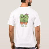 Cact-Us Grappig Cactus Koppel Grappige Verjaardags T-shirt (Achterkant)