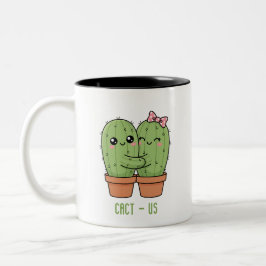 Cact-Us Grappig Cactus Koppel Grappige Verjaardags Tweekleurige Koffiemok