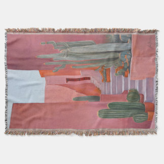 Cacti Ally | Art Throw Blanket | Original Painting Deken