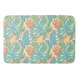 Cacti and plant Desert Botanical Green Orange Pink Badmat