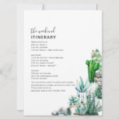 Cacti Bachelorette Weekend Party Itinerary Kaart (Achterkant)