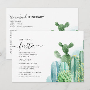 Cacti Bachelorette Weekend Party with Itinerary Kaart