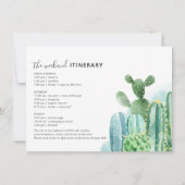 Cacti Bachelorette Weekend Party with Itinerary Kaart (Achterkant)