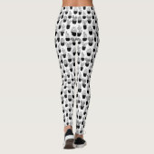 Cacti Black Line Art All-Over-Print Leggings (Achterkant)
