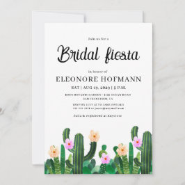Cacti bloemen  Bruids Fiesta Uitnodiging