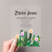 Cacti bloemen Bruidsfeest Acryl Uitnodigingen (Insitu (Draagbaar))