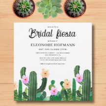 Cacti bloemen Bruiloft Fiesta Uitnodiging