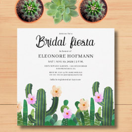 Cacti bloemen  Bruiloft Fiesta Uitnodiging