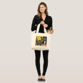 Cacti boodschappentas grote tote bag (Voorkant (model))