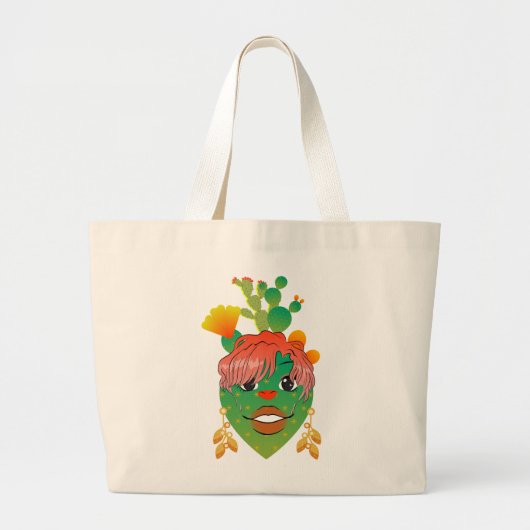 Cacti boodschappentas grote tote bag (Voorkant)