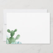 Cacti Botanisch Succulent Couples Baby shower Kaart (Achterkant)