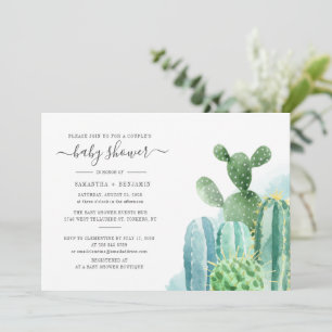 Cacti Botanisch Succulent Couples Baby shower Kaart