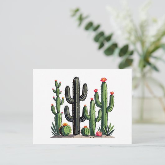 Cacti Briefkaart (Staand voorkant)