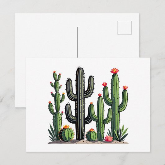 Cacti Briefkaart (Voorkant / Achterkant)