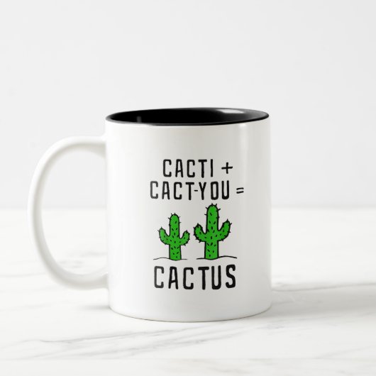 Cacti Cact - je cactueert grappige cactus lov Tweekleurige Koffiemok (Links)