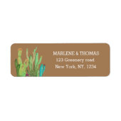 Cacti Cactus Desert Script Boho Succulent Simple Etiket (Voorkant)