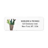 Cacti Cactus Desert Script Modern Succultics Etiket (Voorkant)