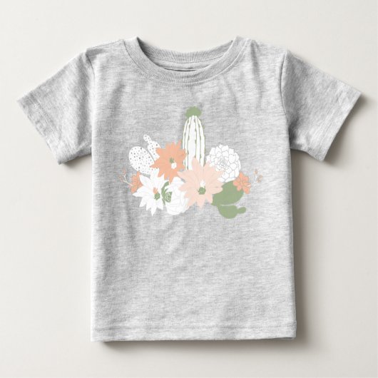 Cacti Cactus Peach Green Floral Motifs (Voorkant)