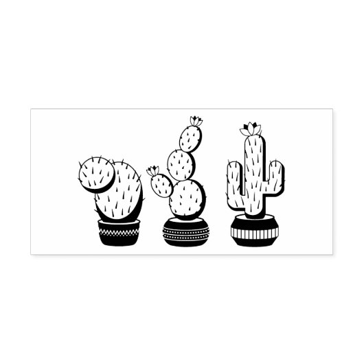 Cacti - Cactus - Planten Rubberstempel (Afrduk)