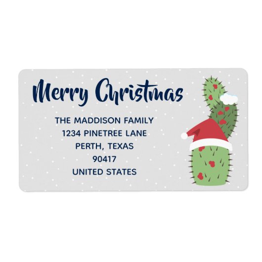 Cacti Cactus Stickers voor kerstfeestdagen (Voorkant)