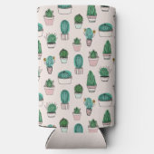 Cacti Cactus Succulent Pattern Seltzer Blikjeskoeler (Achterkant)