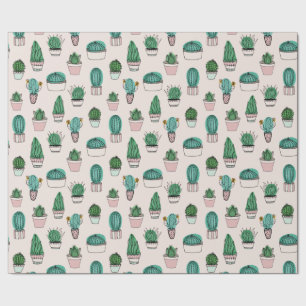Cacti Cactus Succulent Plant Patroon Cadeaupapier