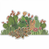 Cacti custom-cut vinyl Sticker (Voorkant)