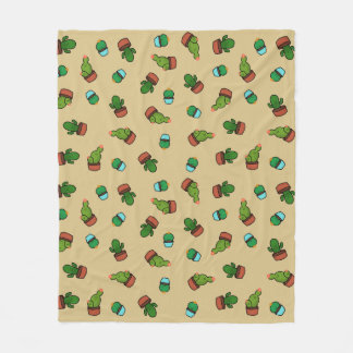 Cacti Cuties Throw Blanket Fleece Deken