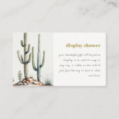 Cacti Desert Landscape Display Douche Baby shower Informatiekaartje (Voorkant)