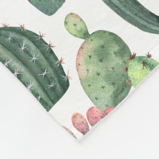 Cacti Desert Thema Gepersonaliseerd Fleece Deken (Hoek)