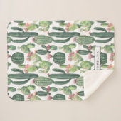 Cacti Desert Thema Gepersonaliseerd Sherpa Deken (Voorkant (horizontaal))