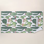 Cacti Desert Thema Gepersonaliseerd Strandlaken (Voorkant)