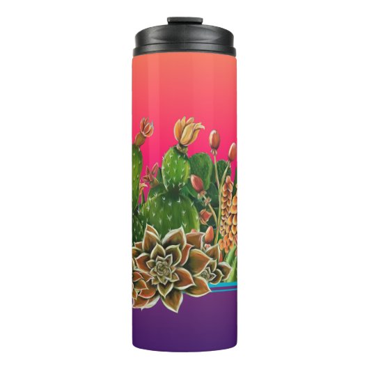 Cacti Design Thermal Tumbler Thermosbeker (Voorkant)