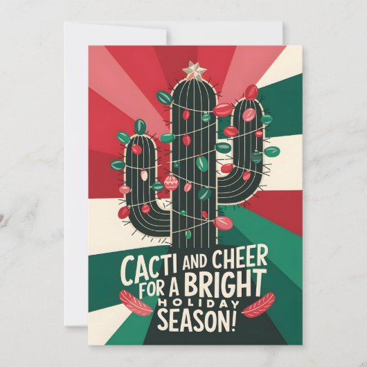 Cacti en Cheer - Kerst Kaart (Voorkant)