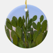 Cacti en sisal in het droge bos keramisch ornament (Achterkant)