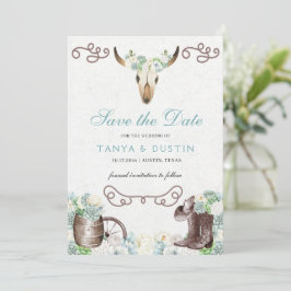 Cacti Floral Westerne bijtende schedel Kaart