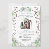 Cacti Floral Westerne Boots en bubbelbaar Vrijgeze Kaart (Voorkant)