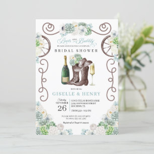 Cacti Floral Westerne Boots en bubbelbaar Vrijgeze Kaart