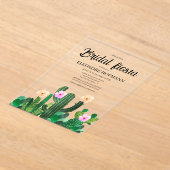  Cacti flowers  Bridal Fiesta  Acryl Uitnodigingen (Laagn)