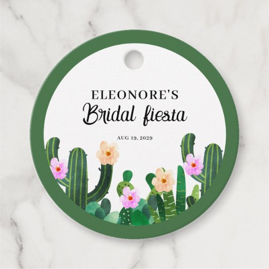Cacti flowers  Bridal Fiesta  Bedankjes Labels (Voorkant)