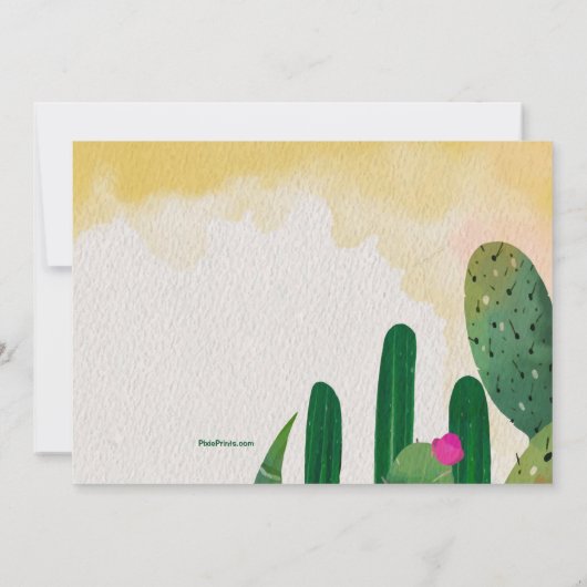 Cacti Garden Moving Announcement Kaart (Achterkant)